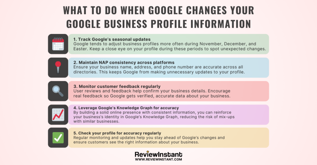 What to Do When Google Changes Your Google Business Profile Information